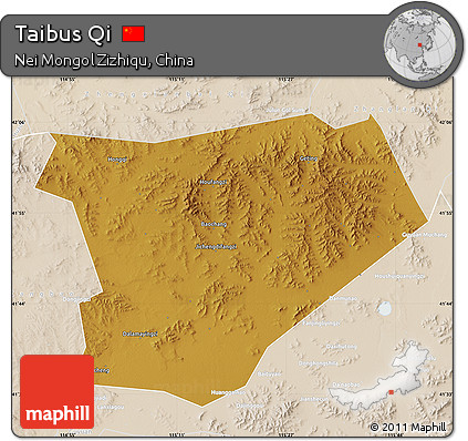 Physical Map of Taibus Qi, lighten