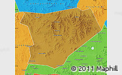 Physical Map of Taibus Qi, political outside