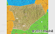 Satellite Map of Taibus Qi, political outside