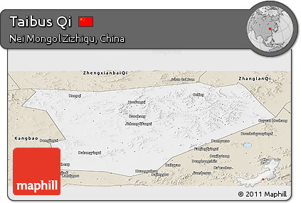 Classic Style Panoramic Map of Taibus Qi