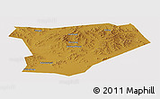 Physical Panoramic Map of Taibus Qi, cropped outside