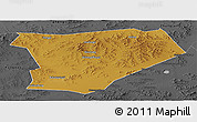 Physical Panoramic Map of Taibus Qi, darken, desaturated
