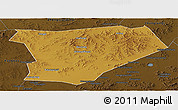 Physical Panoramic Map of Taibus Qi, darken