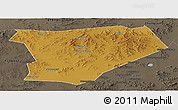 Physical Panoramic Map of Taibus Qi, darken, semi-desaturated
