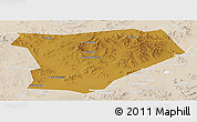 Physical Panoramic Map of Taibus Qi, lighten