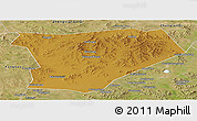 Physical Panoramic Map of Taibus Qi, satellite outside