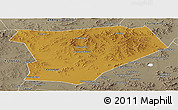 Physical Panoramic Map of Taibus Qi, semi-desaturated