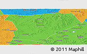 Political Panoramic Map of Taibus Qi