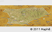 Satellite Panoramic Map of Taibus Qi, physical outside