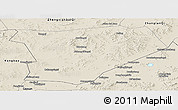 Shaded Relief Panoramic Map of Taibus Qi