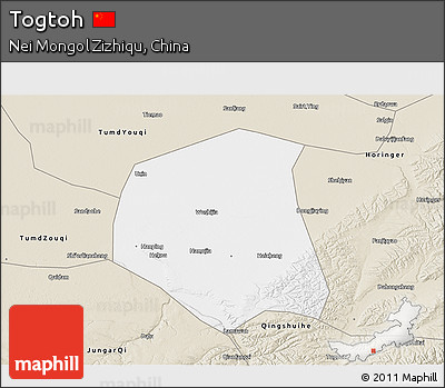 Classic Style 3D Map of Togtoh