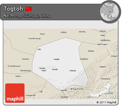 Classic Style 3D Map of Togtoh
