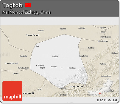 Classic Style 3D Map of Togtoh