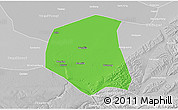 Political 3D Map of Togtoh, lighten, desaturated