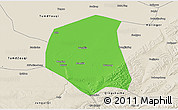 Political 3D Map of Togtoh, shaded relief outside