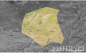 Satellite 3D Map of Togtoh, darken, desaturated