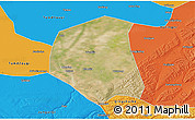 Satellite 3D Map of Togtoh, political outside