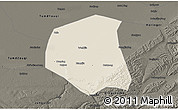 Shaded Relief 3D Map of Togtoh, darken