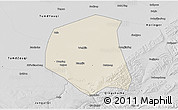 Shaded Relief 3D Map of Togtoh, desaturated