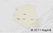 Shaded Relief 3D Map of Togtoh, lighten, desaturated