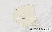 Shaded Relief 3D Map of Togtoh, lighten, semi-desaturated