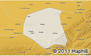 Shaded Relief 3D Map of Togtoh, physical outside