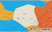 Shaded Relief 3D Map of Togtoh, political outside