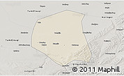 Shaded Relief 3D Map of Togtoh, semi-desaturated