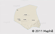Shaded Relief 3D Map of Togtoh, single color outside