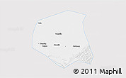Silver Style 3D Map of Togtoh, single color outside
