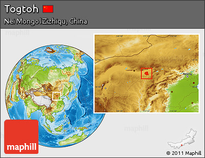 Physical Location Map of Togtoh