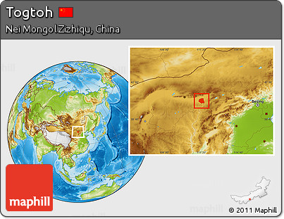 Physical Location Map of Togtoh