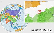 Political Location Map of Togtoh, highlighted parent region