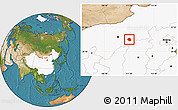 Satellite Location Map of Togtoh, highlighted country