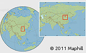Savanna Style Location Map of Togtoh, within the entire country