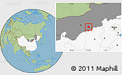 Savanna Style Location Map of Togtoh, highlighted country, highlighted parent region
