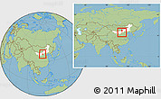 Savanna Style Location Map of Togtoh, highlighted parent region, within the entire country