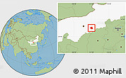 Savanna Style Location Map of Togtoh, highlighted parent region