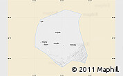 Classic Style Map of Togtoh, single color outside