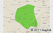 Political Map of Togtoh, shaded relief outside