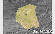 Satellite Map of Togtoh, darken, desaturated