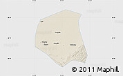 Shaded Relief Map of Togtoh, single color outside