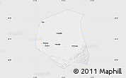Silver Style Map of Togtoh, single color outside