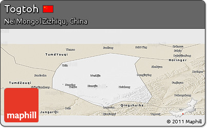 Classic Style Panoramic Map of Togtoh