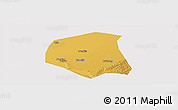 Physical Panoramic Map of Togtoh, cropped outside