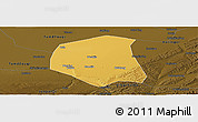 Physical Panoramic Map of Togtoh, darken