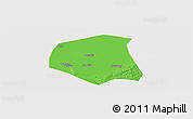 Political Panoramic Map of Togtoh, cropped outside