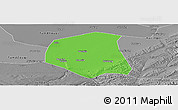 Political Panoramic Map of Togtoh, desaturated