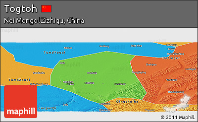 Political Panoramic Map of Togtoh