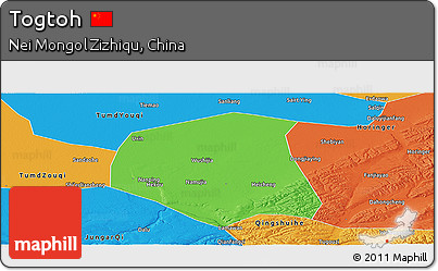 Political Panoramic Map of Togtoh